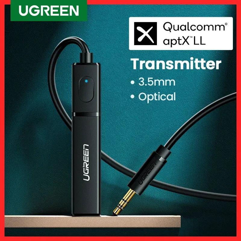 Адаптер Ugreen Bluetooth Transmetter 5.0 TV TV PC PS4 APTX LL 3,5 мм AUX SPDIF 3.5 Оптическая аудио музыкальная музыка Bluetooth 5.0 Адаптер