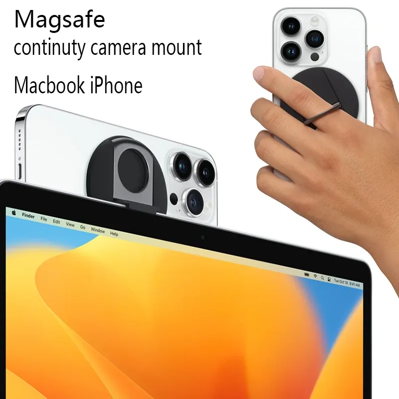 Support de caméra de continuité, monture magnétique compatible avec Magsafe pour iPhone 12, 13, 14 série MacBook