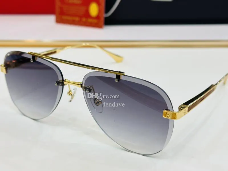 5A Eyeglasses Catier CT0035S CT0036S Square Pilot Sunglasses Дизайнер Дизайнер для мужчин.