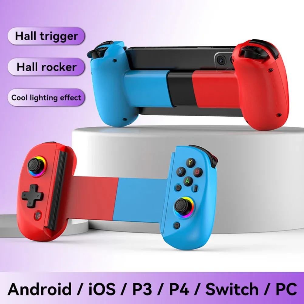 Mäuse D8 RGB Tablet Controller Wireless Griff für Switch Game Console Bluetooth Dehnung Joystick für P3 P4 Android iOS Gamepad