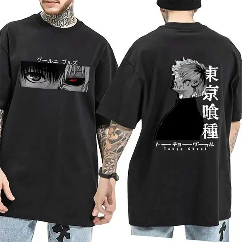 Dames T-shirt Kaneki Ken T-shirt Mens Fashion Personaliseerde print Korte mouw Zomer Casual losse t-shirtl2405