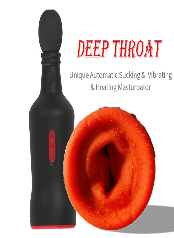 Мужской мастурбатор пенис вибратор насоса для мужчин Силиконовый автоматический отопление сосание оральная сексуальная чашка для взрослых интимных игрушек минет