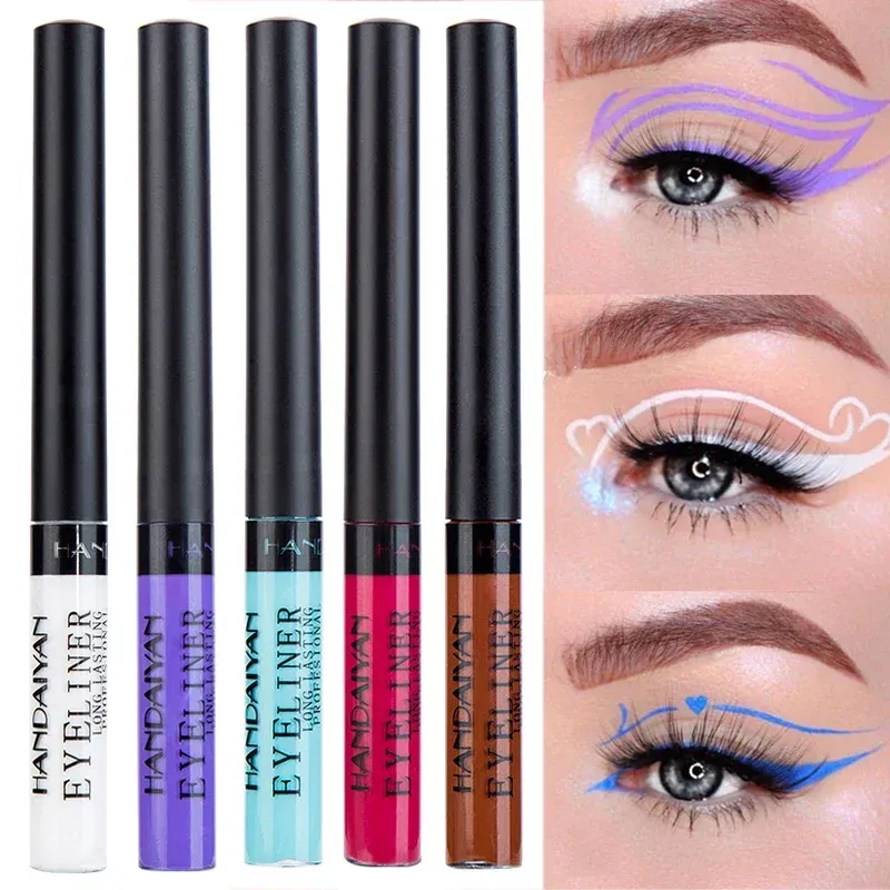 Eyeliner Matte Neon Liquid Eyeliner Pen 12 Colors Waterproof Fast Drying Lasting Blue White Pink Smooth Eyliner Pencil Makeup Cosmetics