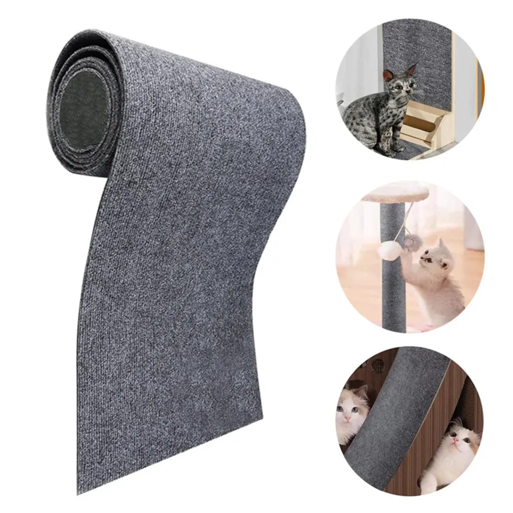 Maison gris auto-adhésive tissu tissu de tapis auto-adadhésive équivalent pour chat racks racks tiroir