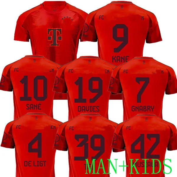 23 24 25 De Ligt Kane 9サッカージャージーSane Bayern First Munich Danke Franz Gnabry Coman Davies Kimmich Football Shirt Special 2024 Away Kids 5 Uniorts Minjae