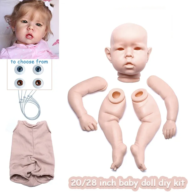 Lalki 20 cali/28 cali Liam Reborn Doll Zestaw Ogromne dziecko Reborn Soft Touch Fresh Color Unpinted Donfished Doll Planne części