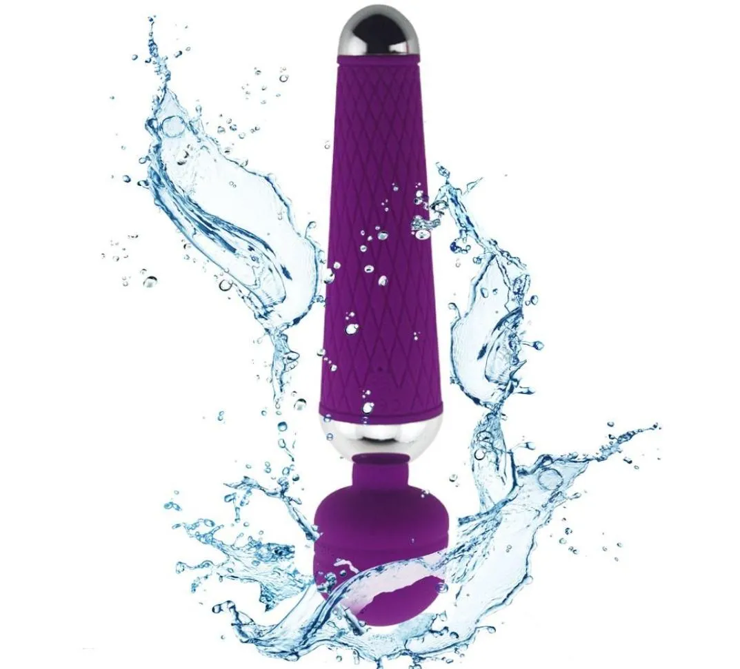 Toys sexuels pour adultes pour femme 10 vibratoires de clitoris oral rechargeable USB pour femmes Av Magic Wand Vibrator GSPOT MASSAGER1280269