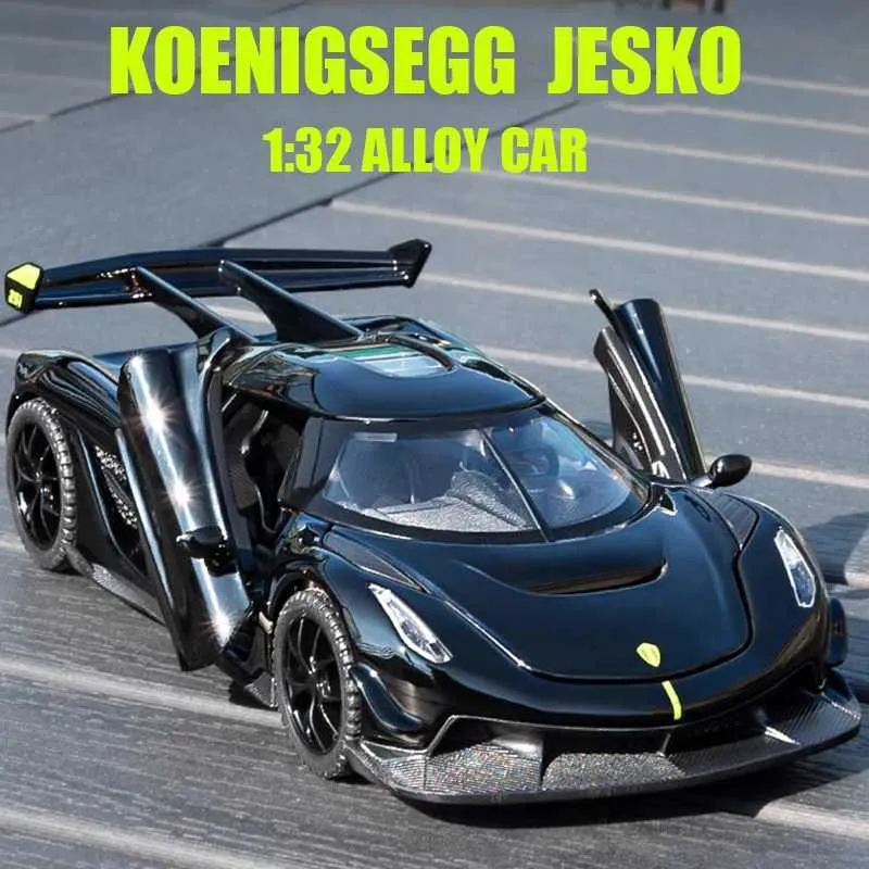 Diecast Model Cars 1 32 Koenigsegg Jesko Simulate Alloy Racing Modèle Diecasts Toy Véhicules Car Decoration Toys Enfants et garçons Giftl2405