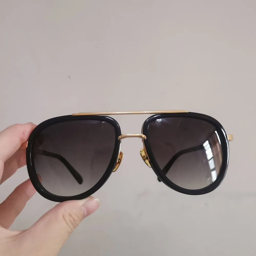 Vintage pilot solglasögon mach guld/grå gradient män solglasögon designer kvinnor glasögon sommar nyanser sunnies lunetter de soleil uv400 glasögon