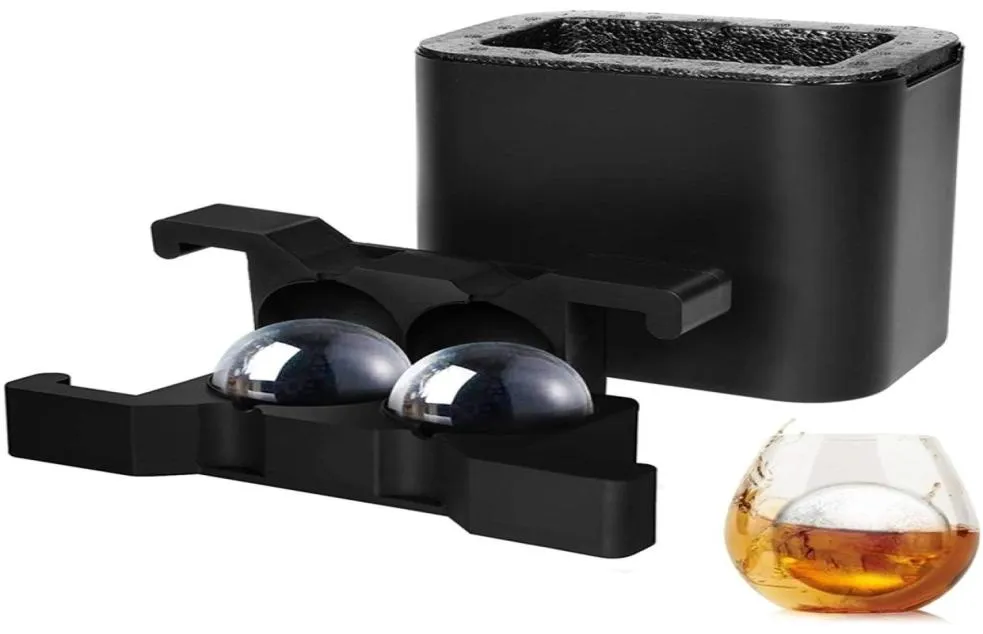 Maker de boule de glace en cristal Clean à pression sur le plateau de whisky sphérique Moule Bubble Cube Diamond Skull Box Moule 220624GX3702731