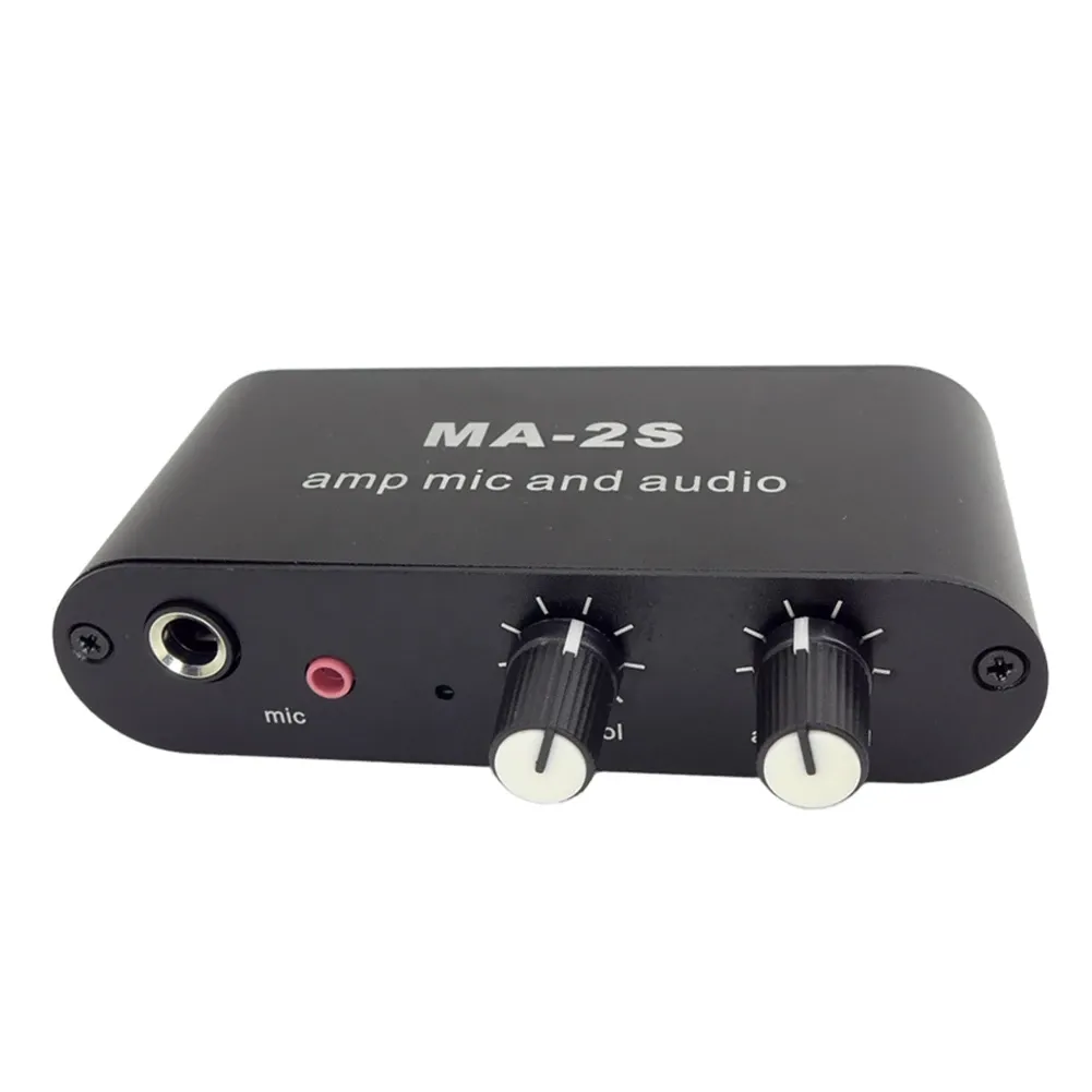 Amplificatori da 3,5 mm con microfono condensatore amplificatore per cuffie amplificatore musicale preamplificatore di miscelazione ma2s