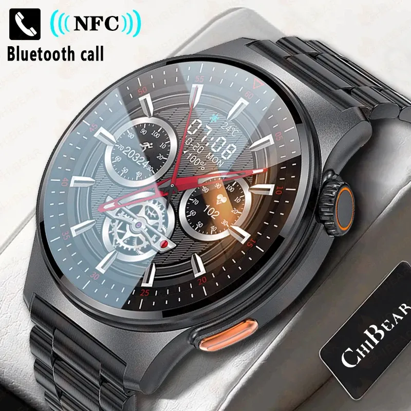 Watches 2023 ECG+PPG Smart Watch Men Sport Fitness Tracker Waterproof Business Watch 1.39" NFC Bluetooth Call Smartwatch For Android IOS