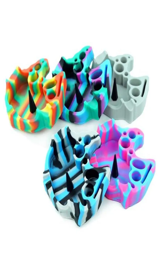 U ashtray silicone ashtray Ash Holder Case Colorful Pattern Home Office Tabletop Beautiful Decoration Craft smoking accessories Un5295767