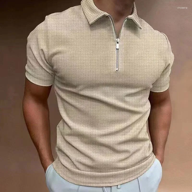 T-shirt sportif décontracté de la mode masculine Top Summer Brand de revers lâches Polo à manches courtes