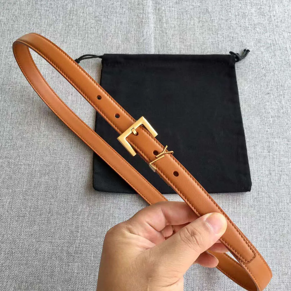 Top Quality Designer Slim Belt Fashion Leather Women Belt Width 3.0cm/2.0cm Classic Pure Copper Needle Buckle Casual All-match Style Denim Mans Waistband