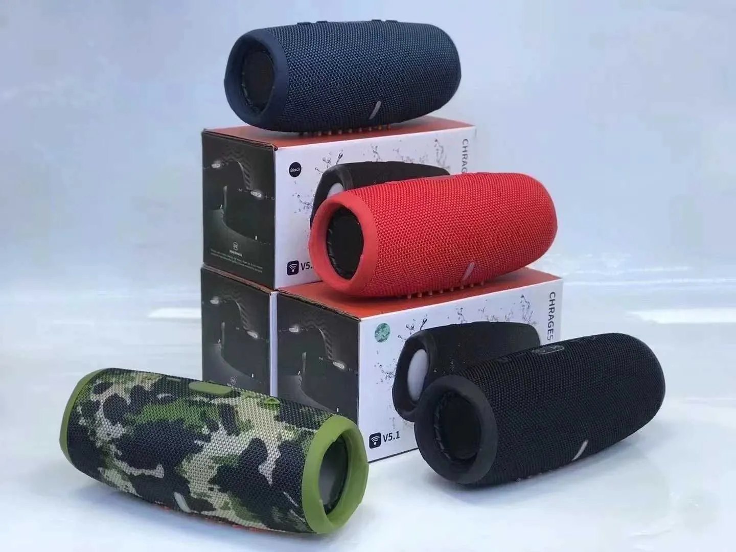 Haut-parleurs portables Nouvelles charges 5 sans haut-parleur Bluetooth subwoofer étanche à poussière étanche adaptée à des haut-parleurs moelleurs en plein air J240505