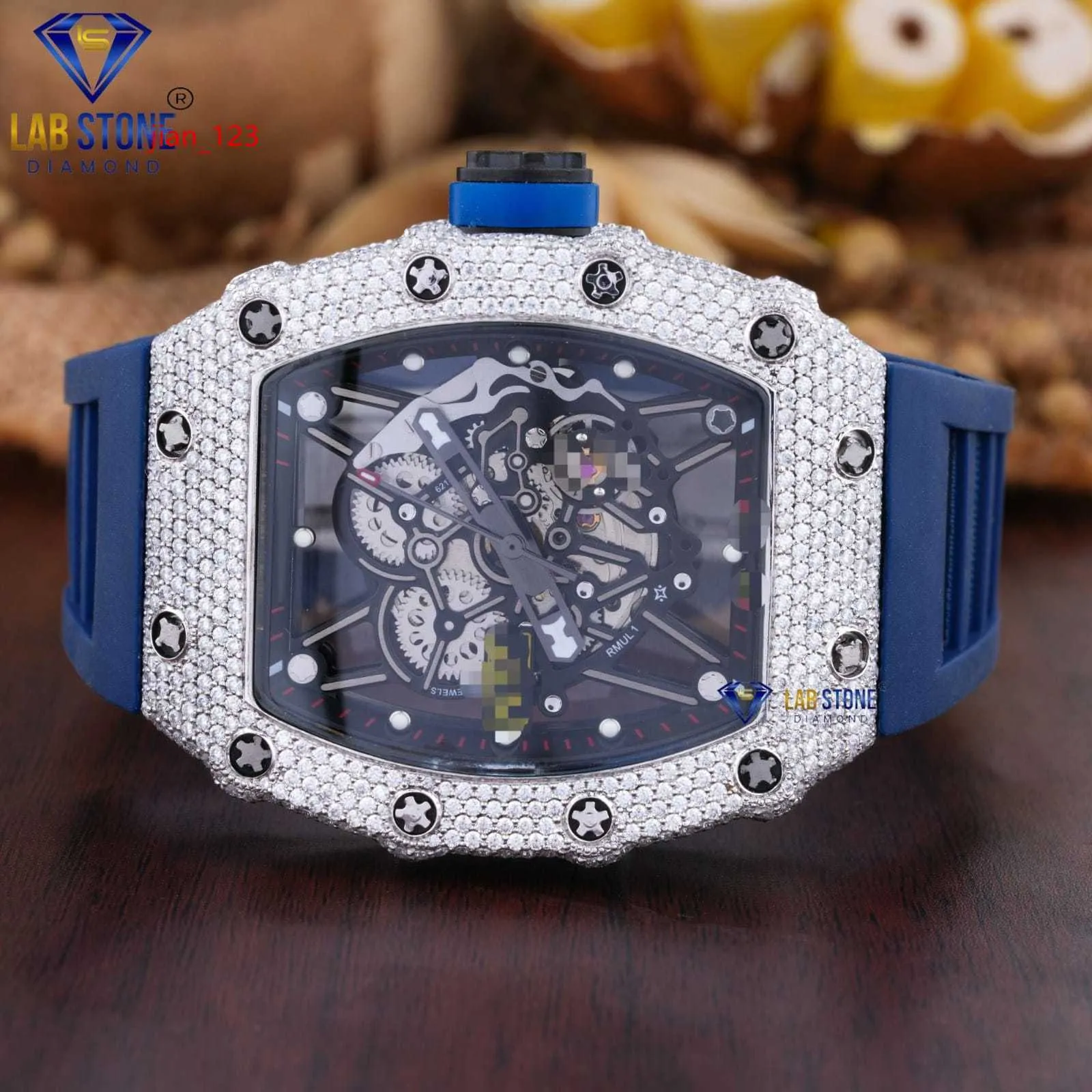 Moissanite Diamond Watch haut de gamme VVS VVS MISSANITE MÉCANIQUE MONTRE PASS TESTER DIAMON