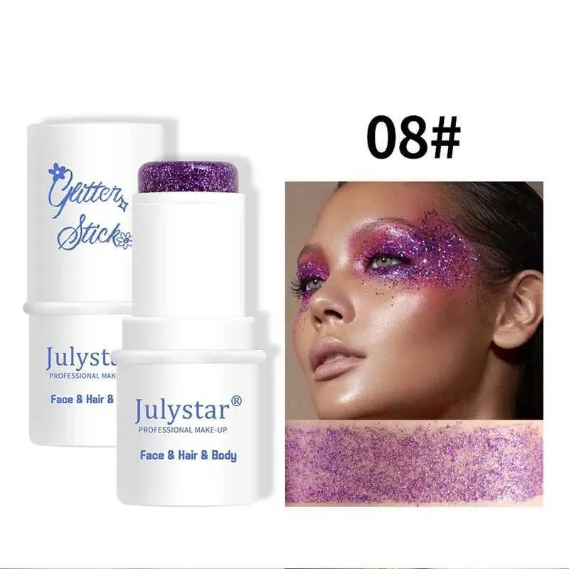 HL4O Body Glitter Multifunktionales Augen Glitzer Haar Körpergesicht Glitzer Kunst Flash -Pailletten Festival Stufe Glitter PAIL STIGE LYSHADOW -Dekoration D240503