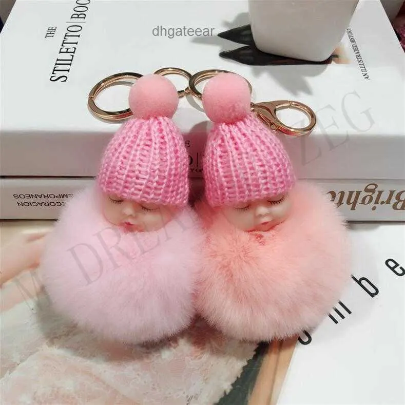 Pom pom baby keychain discount