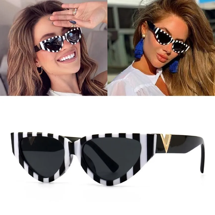 Zonnebrillen Jackjad 2021 Fashion Cool Cat Eye Style Retro Zebra Women Ins Vintage Classic Brand Design Sun Glasses Shades 2A238 261W