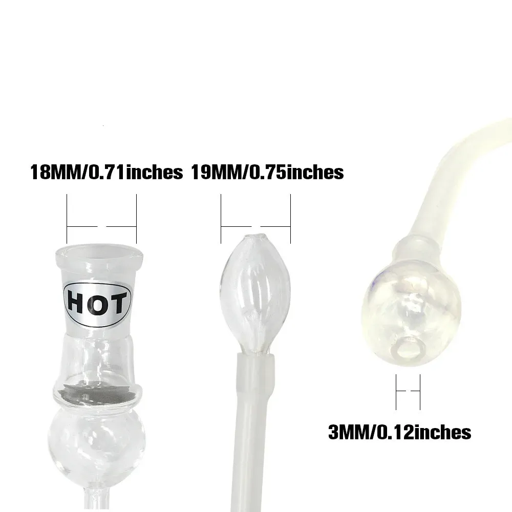 Universal Glass Vaporizer Whip for Replacement Snuff Snorter Hose 35 Inch Long Silicone Pipe with Glass Parts