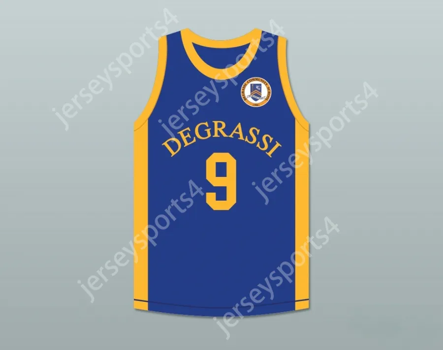 Anpassad Nay Mens Youth/Kids Jimmy Brooks 9 Degrassi Community School Panthers Home Basketball Jersey med Patch Top Stitched S-6XL