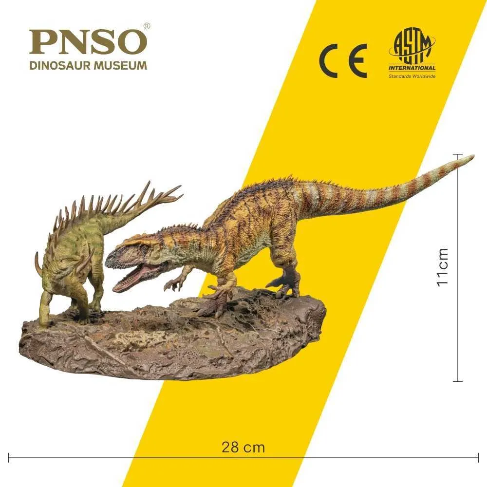Altri giocattoli PNSO Dinosaur Museum Series Battle Scene di Yangchuan Dragon e Chongqing Dragon 1 35 Scientific Modell240502