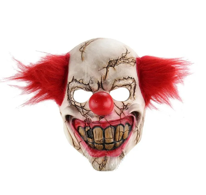 Costumes Halloween Masquerade Masque Masque Halloween Horrible Clown Mask Resin Material Halloween Decorations Carnival Trick Funny5679462