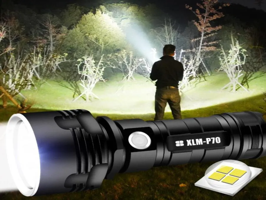 Shen Ultra Mocne LED LEDLIGHT L2 XHP50 TAKTICAL TORCH USB UCZYBOWANA LAMPĘ LAMPĘ WODNOODOWĄ LAMPĘ Ultra Bright Lantern 2103229266388