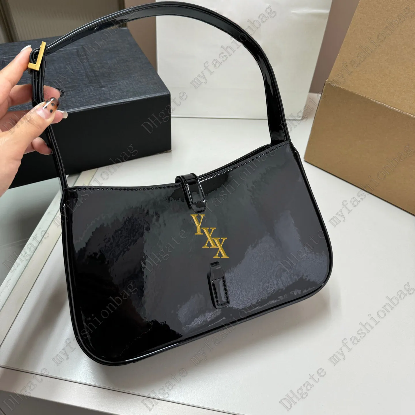 Handbag, Underarm Bag, Glossy Material, Designer Bag, High Quality 