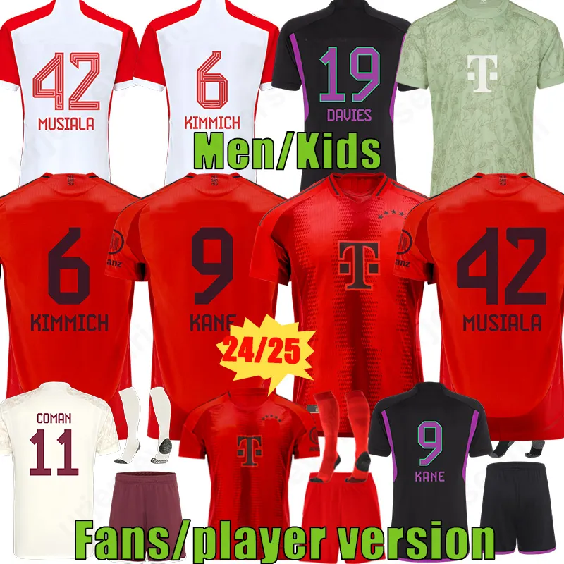 24 25 Bayerns Munichs Soccer Jerseys Tel Upamecano Kane Gnabry Upamecano Davies Laimer Football 2024 Shirts Men Kids Kit Oktoberfest Bayern Shirts Jersey Uniform