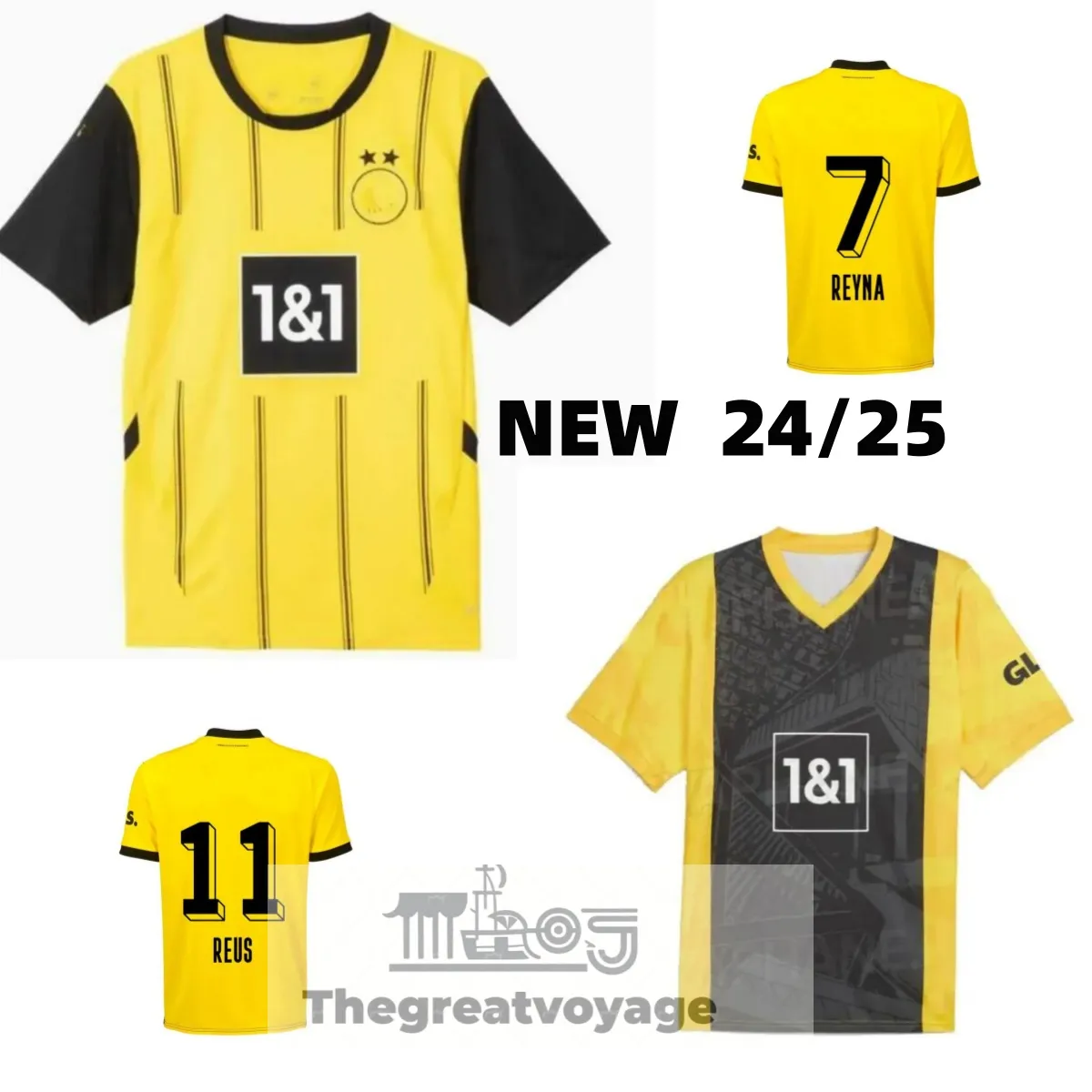 Dortmunds 23 24 футбольные майки детские комплекты четвертый 4th Special Sancho 2023 2024 Cup Trikot 50th Anniversary Football Room Home Away Threit Haller REUS Moukoko Brandt Sets