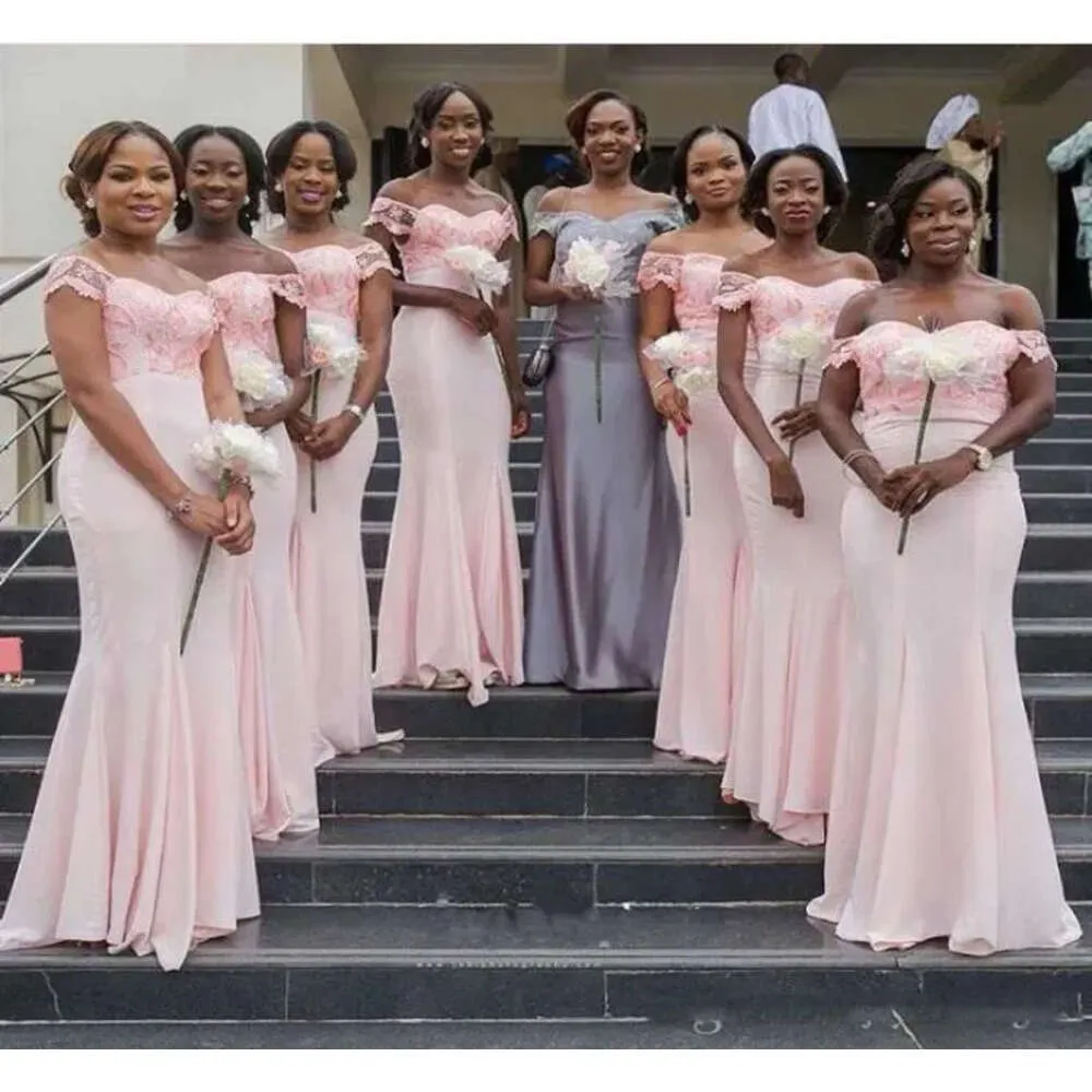 Light pink plus size bridesmaid dresses sale