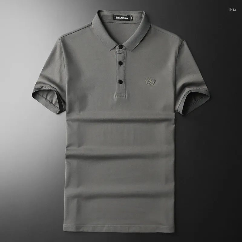 Polos Men's Classic Polo Shirt Short à manches à manches à manches à manches Summer Summer Casual Button Collier Super Large M-5XL TEE