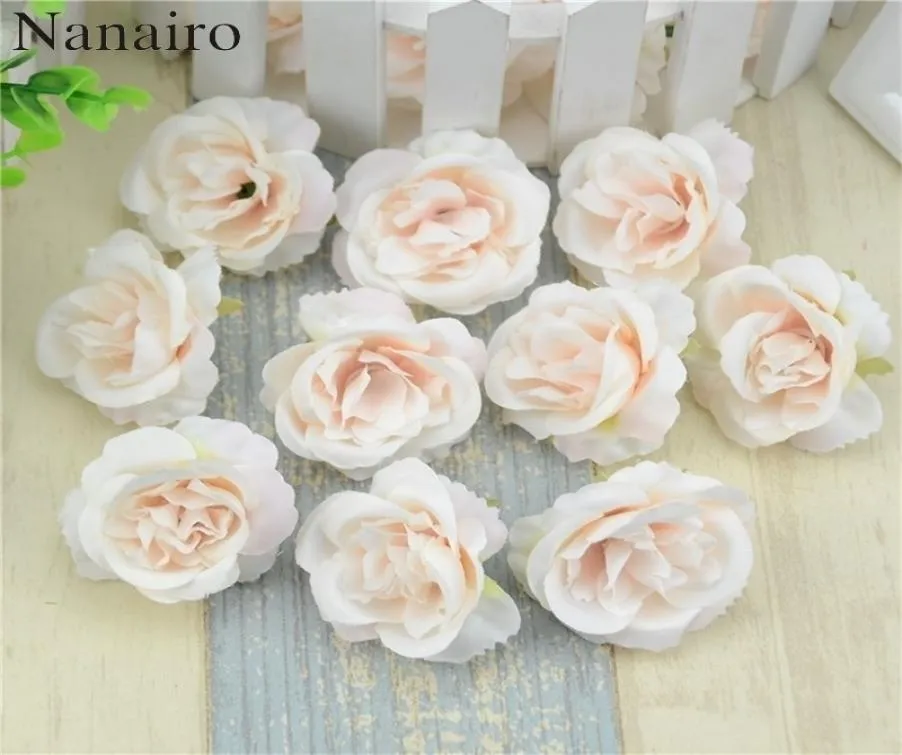 10pcslot mini fiori artificiali seta rose teste per decorazioni per matrimoni Falma di scrapbooking floreale Accessori per la casa della corona floreale C1494873