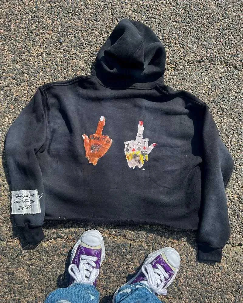 Erkek Hoodies Sweatshirts Street Retro Bet Bet Mens İşlemeli Hoodie Y2K Gotik Harajuku Moda Element Ceket Çift Sıradan Gevşek Spor Gömlek Q240506