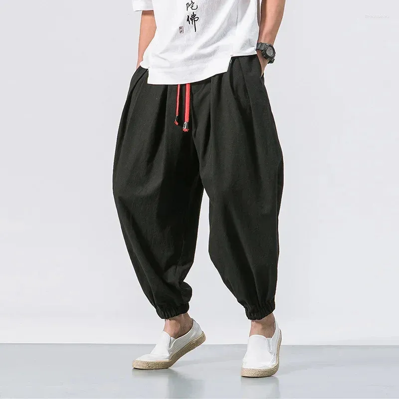 Pantaloni da uomo primavera estate uomini sciolti harem cinese in sovrappeso in sovrappeso di alta qualità marchio casual oversize maschio maschio