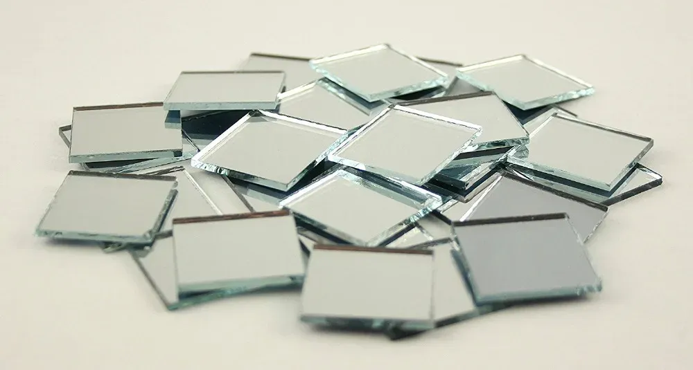 Spiegels 2x2 cm kleine glazen vierkante ambachtelijke spiegels bulk 100 stuks mozaïektegels