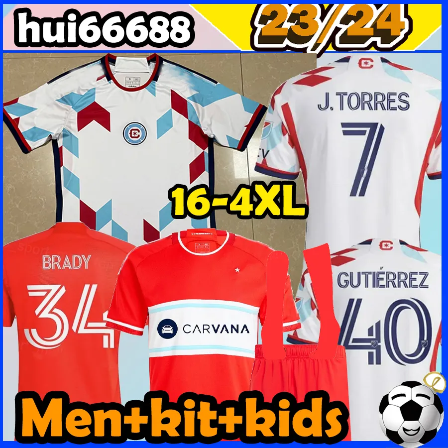 XXXL 4XL 23/24/25 soccer jerseys SHAQIRI J.TORRES 2023 2024 GUTIERREZ PRZYBYLKO NAVARRO CHICAGOS home away man Kit kids football shirts