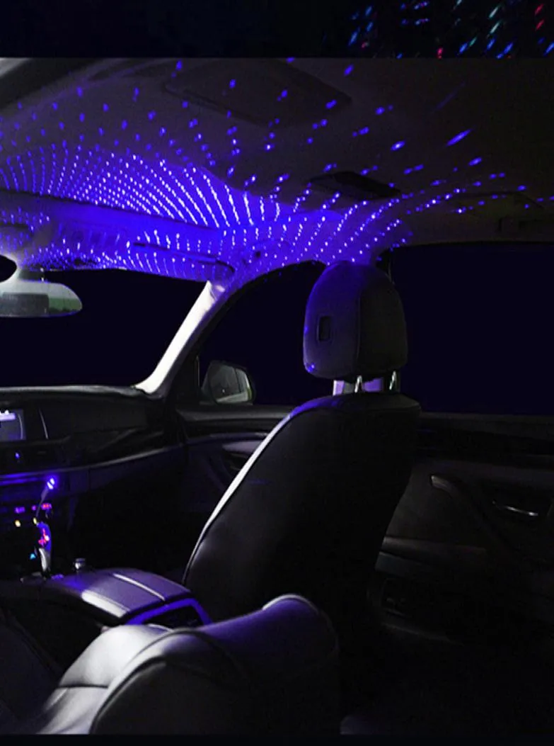 Toit de la voiture étoile éclairage intérieur LED étoilé atmosphère laser projecteur ambiant USB Décoration auto nocturne décor de maison galaxy lumières5370831