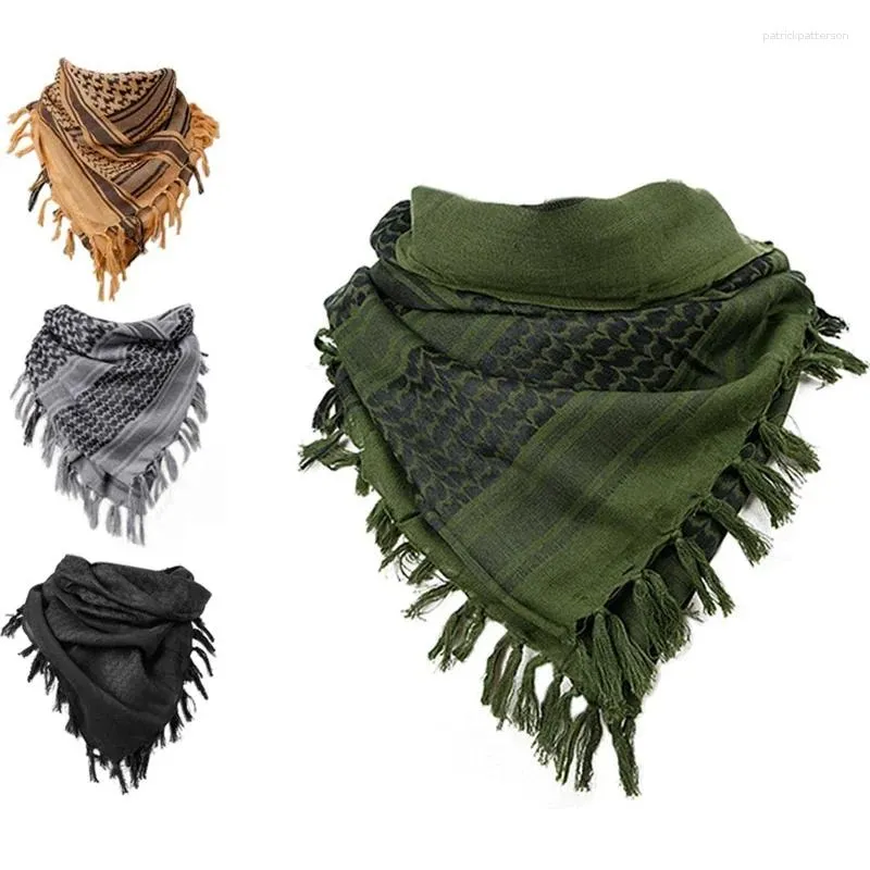 Bandanas Outdoor Sarving Sarves Tactical Desert Arab Scarf Game Shemagh с кисточкой для мужчин женщин