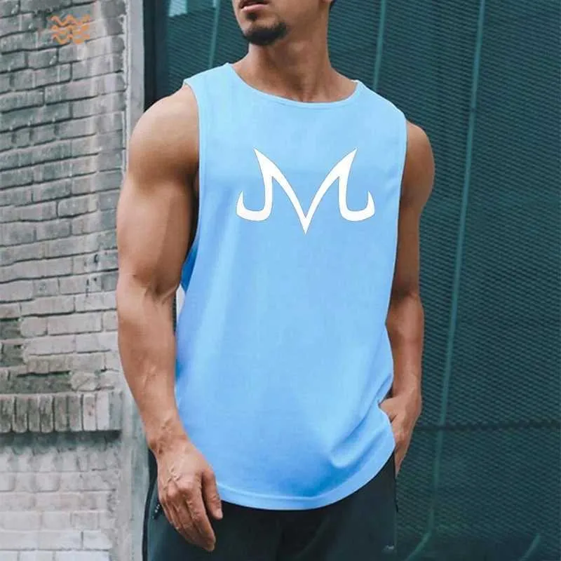 Herentanktops Snel droge bodybuilding tanktops mannen gym Slelloze t-shirt anime Casual Stronger Vest Summer Training Clothing T240505