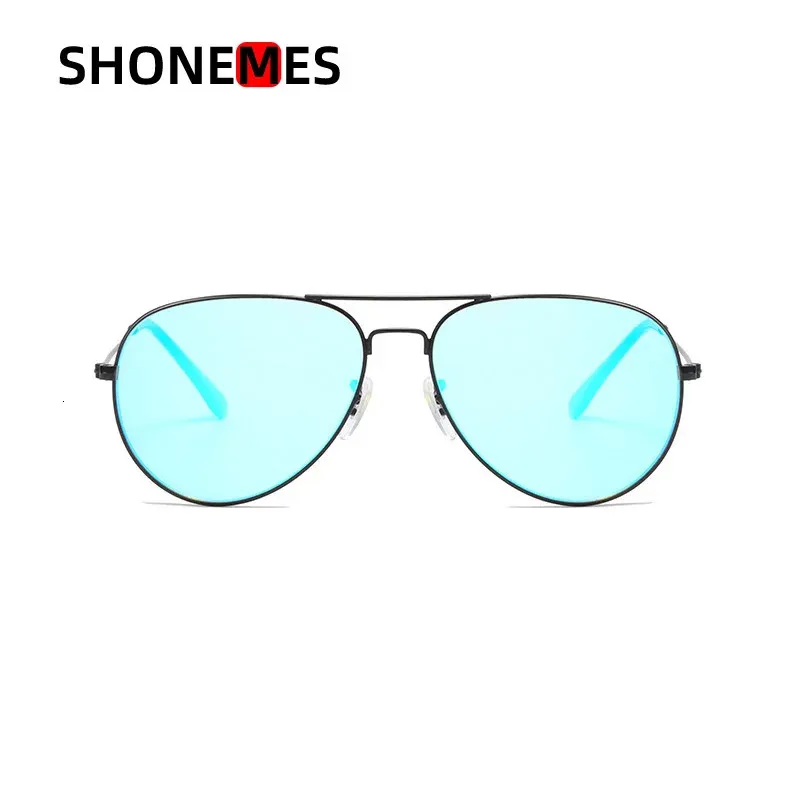 Shonemes Pilot Kolor Ślepa Szklanki KolorWeakness Metalowe okulary czerwone zielone ślepe okulary kierowcy do Daltonizmu 240430