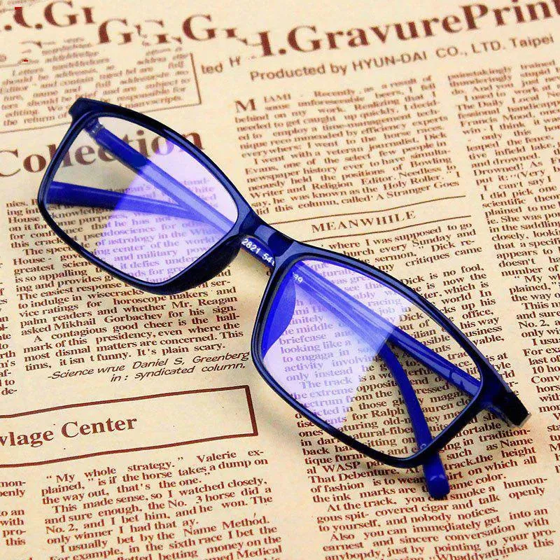 Маленькая рамка Студенческая компьютер Оптическая Eyeglasse Men Fashion Fashion Anti Blue Light Fake Hacles Blocking 240423