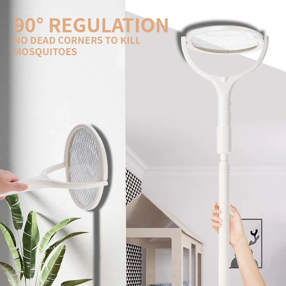 Álbum 3500V 5in1 Mosquito lâmpada assassina ângulo multicuncional Bug ajustável Zapper Electric USB Mosquito recarregável Swatter Bat Bat