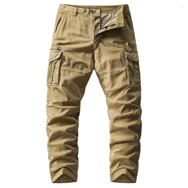 Pantaloni da uomo uomo cargo in cotone casual tattico tattico maschio outwear sciolte sciolte pantaloni lunghi addestramento