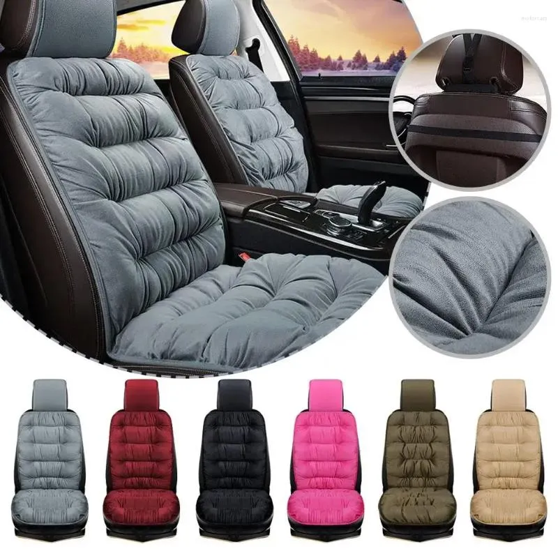 Car Seat Covers Winter Cushion Warm Soft Front Fleece Liner Flocking Supplies Cover Cotton R7J2