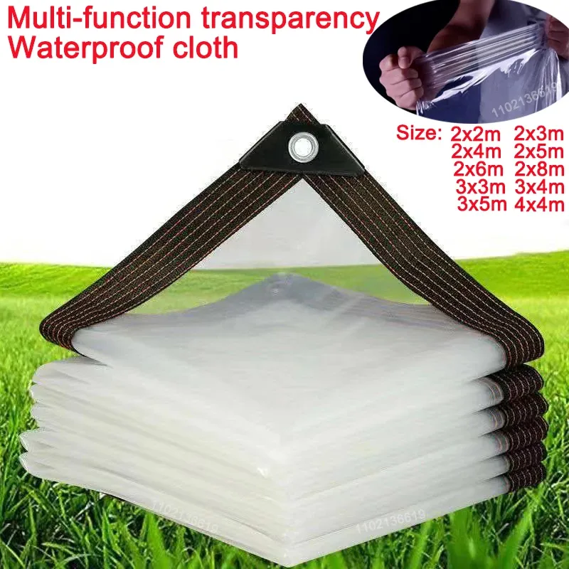 Shelters PE transparent waterproof tarpaulin plastic waterproof film for gardens balconies greenhouses succulents keeping warm Trans