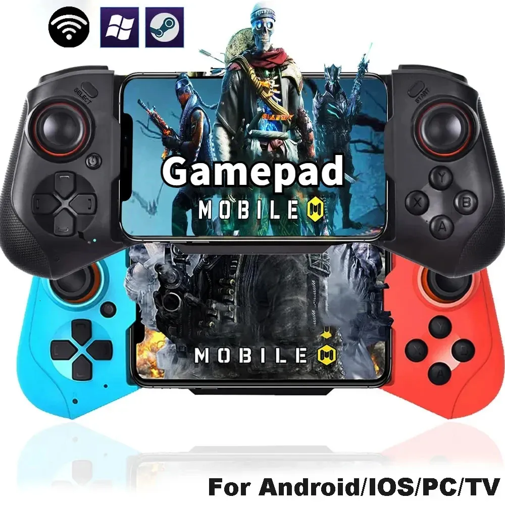 Controlador de teléfono móvil de Gamepad inalámbrico para Androidsteam Bluetooth Gaming Controle Joystick STRING Game Many PC 240418