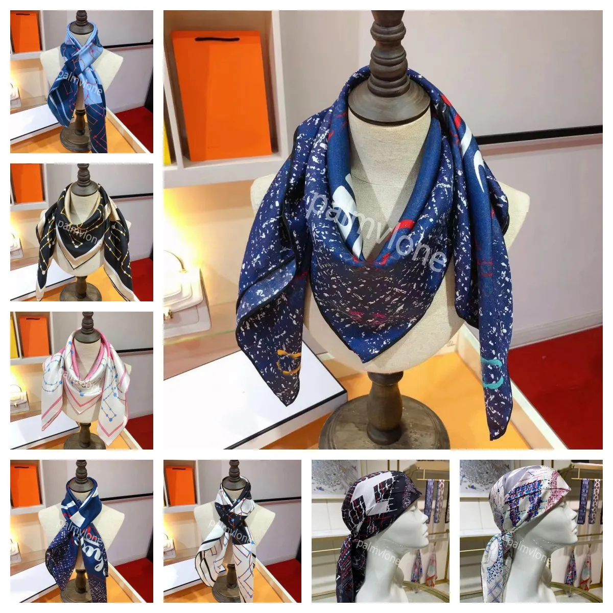 Designer silk hair scarf best sale